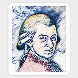 Wolfgang Amadeus Mozart Portrait | Wolfgang Amadeus Mozart Artwork 10 Sticker